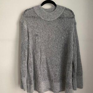 & Other Stories Grey Mohair Blend Sheer Sweater